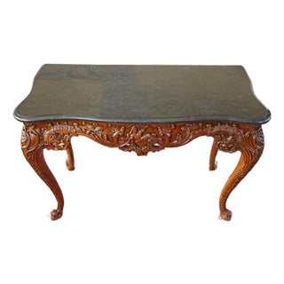Maitland Smith George III Style Tessellated Marble Top Console Table For Sale