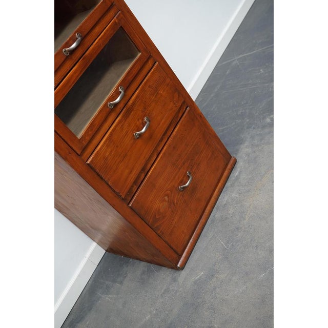 Tall Vintage German Pine Haberdashery Shop Cabinet, 1950s For Sale - Image 6 of 18