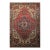 Early 20th Century Persian Heriz, Hand-Knotted Wool, Geometric Pattern, Vegetable Dyes, Red & Navy, 7x9 For Sale