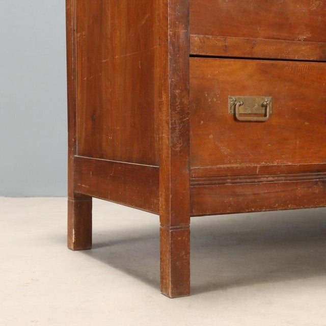 Brown Antique Art Nouveau Mahogany Chest of Drawers, Italy For Sale - Image 8 of 12