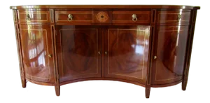 C.1990's John Widdicomb for Baker, Louis XVI , Style, Regency or Neoclassical Server Buffet, Sideboard With Coved Center Front