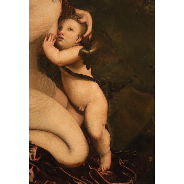 Camillo Boccaccino, Nude, Venus Cupid Boccaccino, 17th Century, Oil Painting on Canvas, Framed For Sale - Image 6 of 16