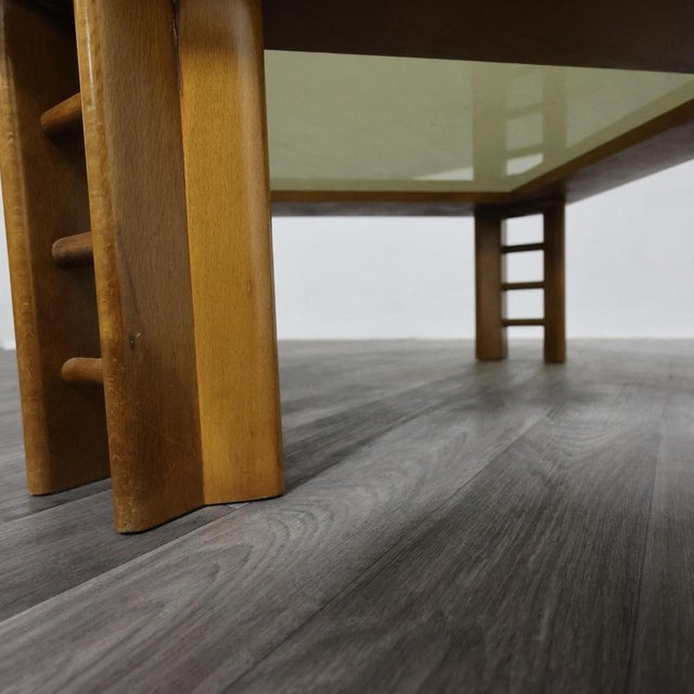 Wood Low Mid-Century Coffee Table attributed to Afra and Tobia Scarpa, 1960s For Sale - Image 7 of 16