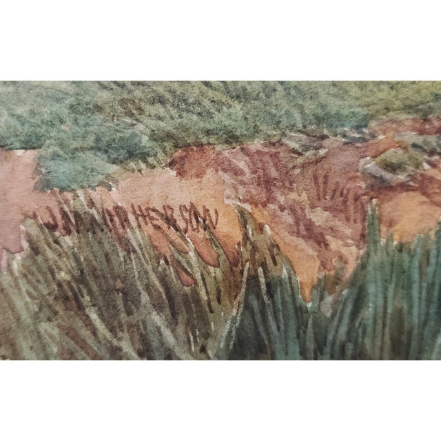 Late 19th-Early 20th C. J. Macpherson "Horse Ferry" Watercolor Painting For Sale - Image 10 of 12
