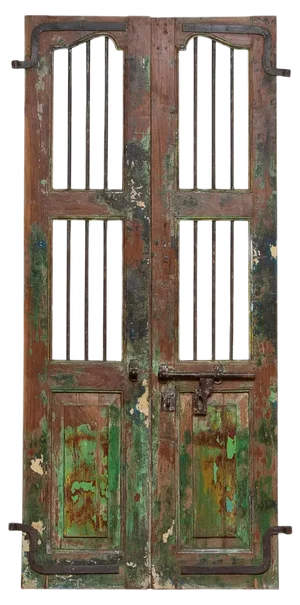 19th Century Indian Window or Door Shutters with Metal Bars, Set of 2