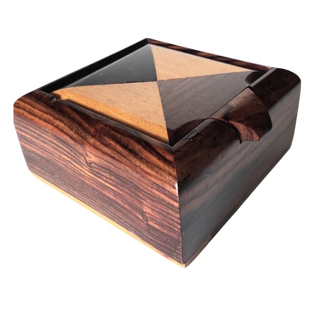 Mid 20th Century Mid 20th Century Don S. Shoemaker Cocobolo Parquetry Trinket Box - Attributed For Sale - Image 5 of 6