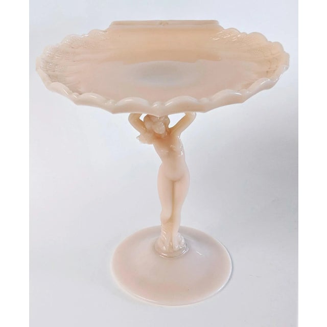 Cambridge Glass Company 1940s Vintage Art Deco Nude Compote For Sale - Image 4 of 13