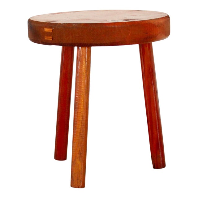 Tan Mid-Century Italian Alpine Fir Stools in the style of Charlotte Perriand, 1960s, Set of 2 For Sale - Image 8 of 18