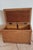 Brown Sturdy Chest, Wood Interior W Rattan Exterior, Bronze Handles For Sale - Image 8 of 12