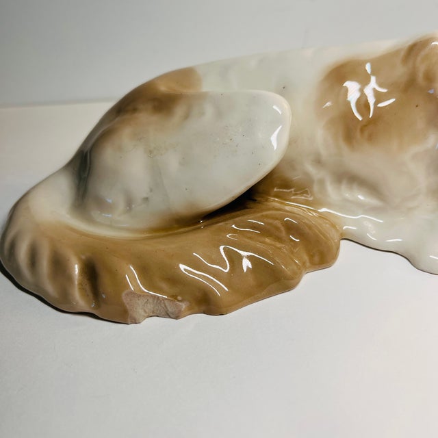 Ceramic Vintage Porcelain Borzoi Dog Figurine For Sale - Image 7 of 12