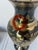 Metal Vintage Black and Brass Etched Embossed Floral Design Vase Made in India For Sale - Image 7 of 9