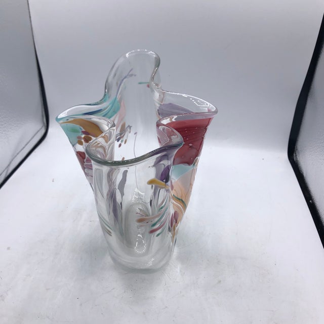 Stephen Rich Nelson Art Glass Vase For Sale - Image 4 of 7