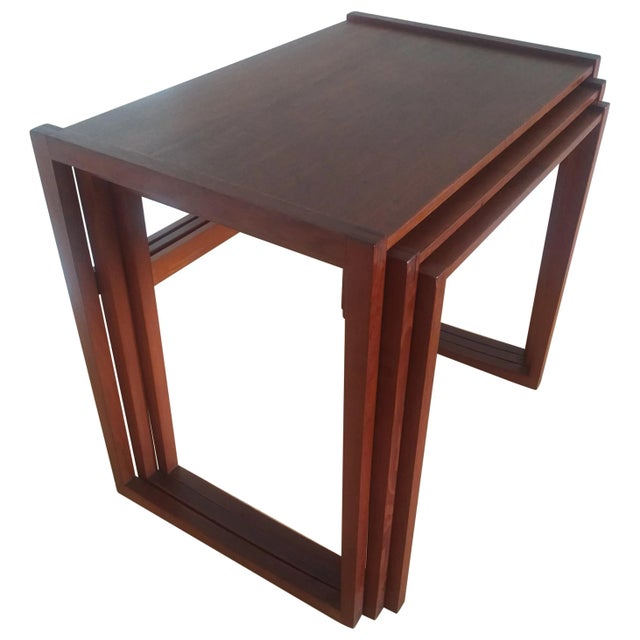 Teak Nesting Tables, Denmark, 1960s, Set of 3 For Sale - Image 10 of 10