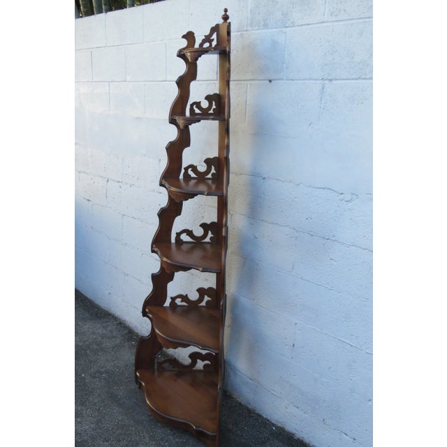 Victorian Eastlake Carved Tall Corner Display Shelves Etagere 5802 For Sale - Image 10 of 12
