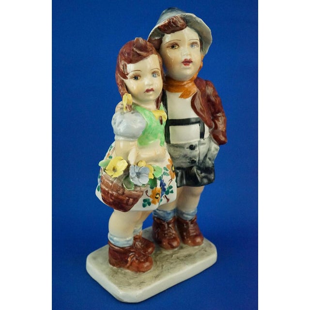 Description of the item: Glazed and vitrified ceramic sculpture (ceramic with added kaolin, also known as soft porcelain),...