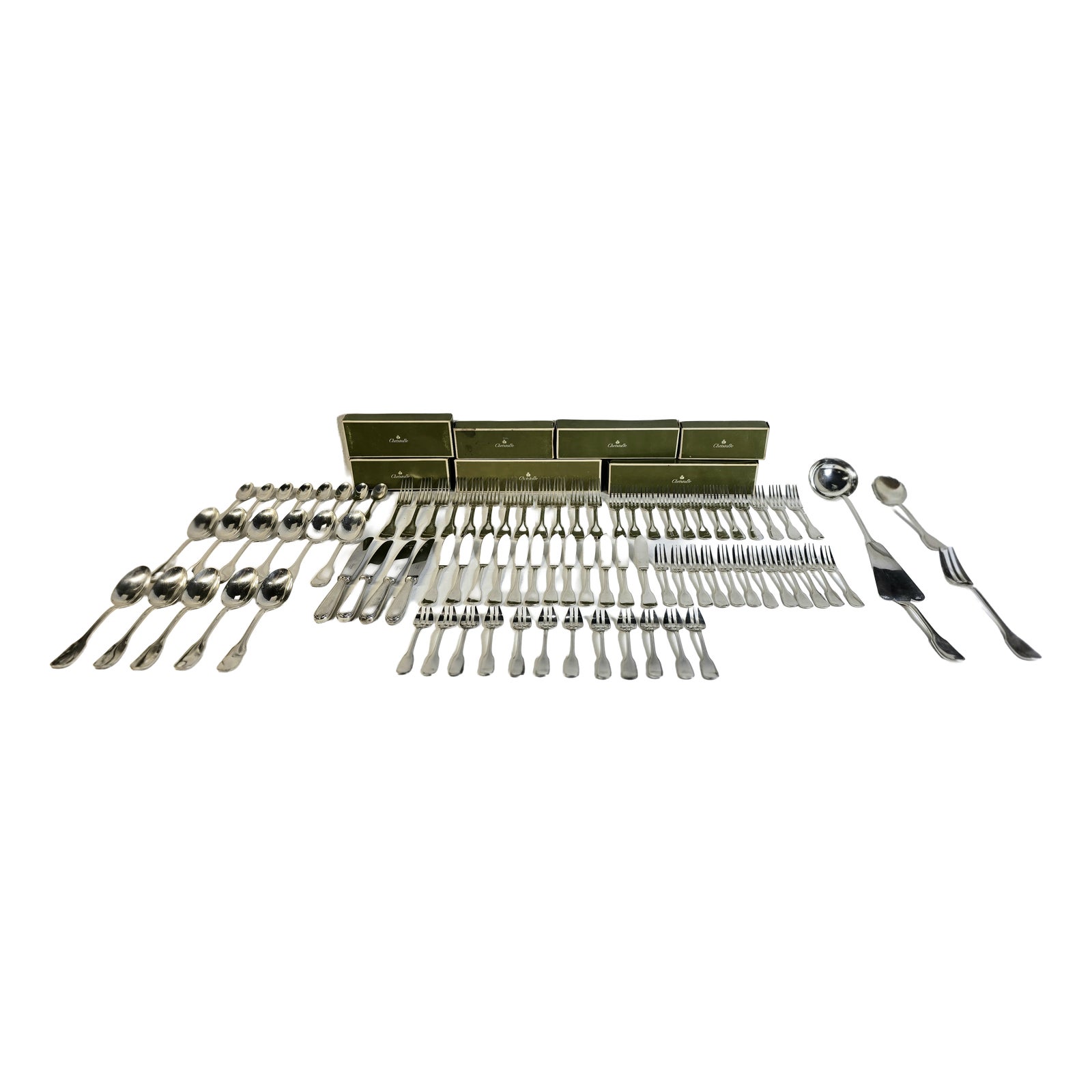 Mid-Century Versailles Flatware in Silver-Plated Metal from Christofle ...