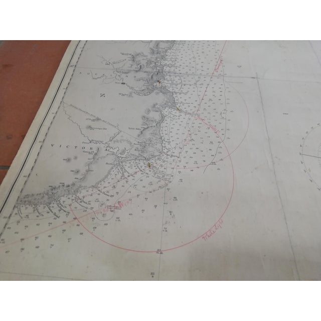 Antique Naval Map of Australia, 1888 For Sale - Image 9 of 17