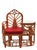 Mid-Century Rattan Chippendale Style Telephone Bench For Sale