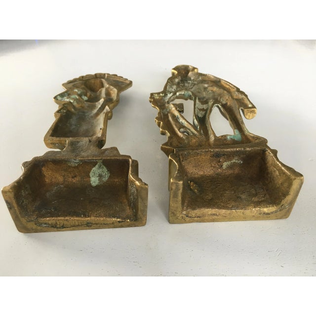Gold Brass Figures, 1950s, Set of 2 For Sale - Image 8 of 12