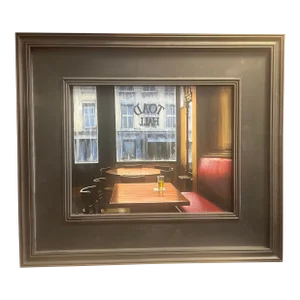 Oil Painting by Janet Ternoff “Toad Hall” New York City & Beer, Framed