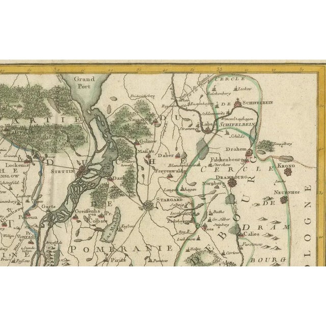 Map of the Margraviate and Electorate of Brandenburg by De Beaurain, 1750 For Sale - Image 4 of 10