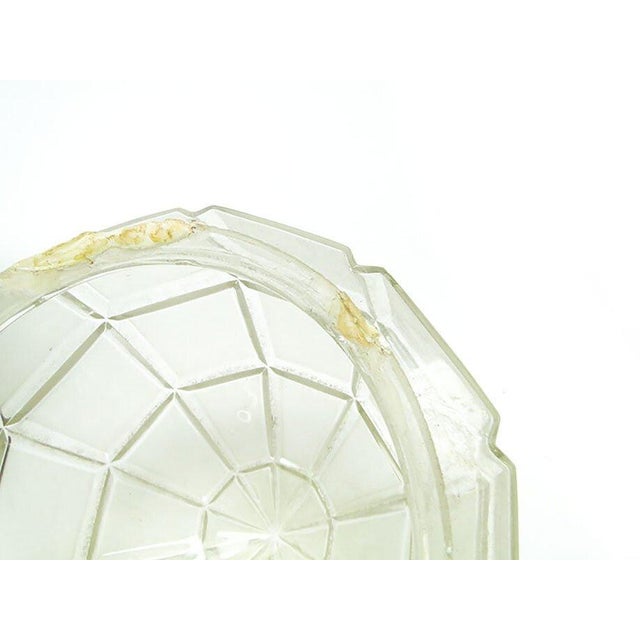 Metal Early 20th Century Art Nouveau Pendant Lamp in Brass and Glass, Austria-Hungary For Sale - Image 7 of 9