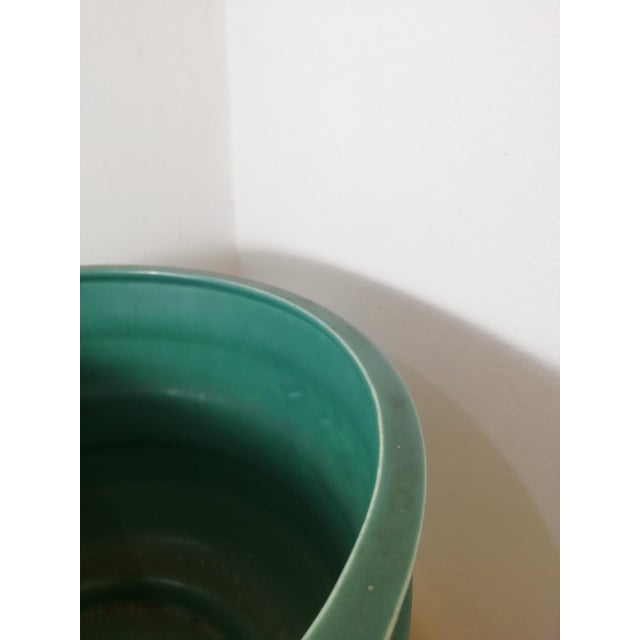 Green Large Futurist Vase by Giovanni Gariboldi for Richard Ginori San Cristoforo, Italy, 1930s For Sale - Image 8 of 14