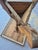 Vintage Folk Art Hand-Carved Pine Pedestal Side Table With Thistle Design For Sale - Image 4 of 8