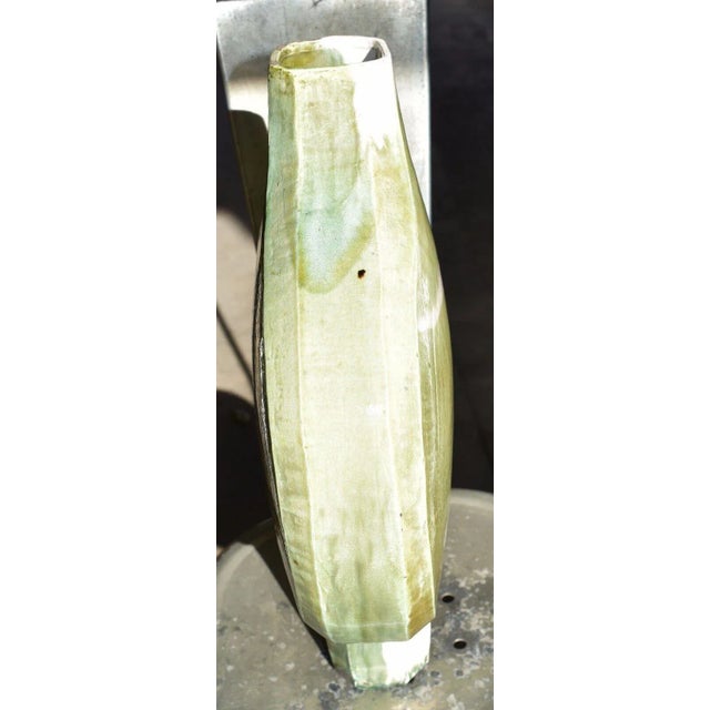 Creitz Signed and Dated 1989 Raku Style Large Vase For Sale - Image 9 of 13