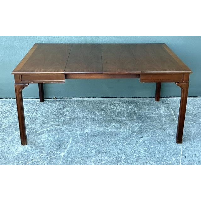 Vintage Baker Extendable Dining Table For Sale In West Palm - Image 6 of 12