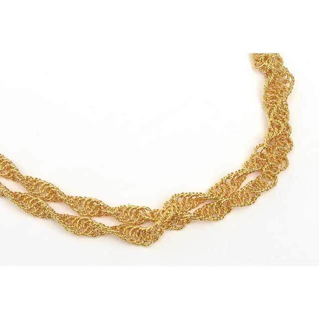 Vintage Gold Plated Spiral Chain Wrap Long Necklace For Sale - Image 4 of 8