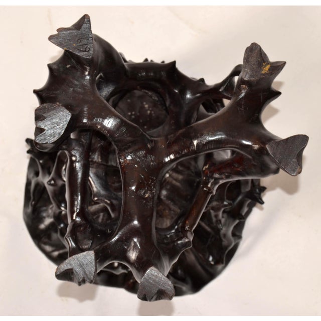 1969 Vintage Organic Modern Driftwood Root Branch Low Drink Table Bonsai Stand For Sale - Image 10 of 12