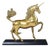 Large Brass Unicorn Sculpture Figurine on Black Wood Base Nearly 22 Inch For Sale