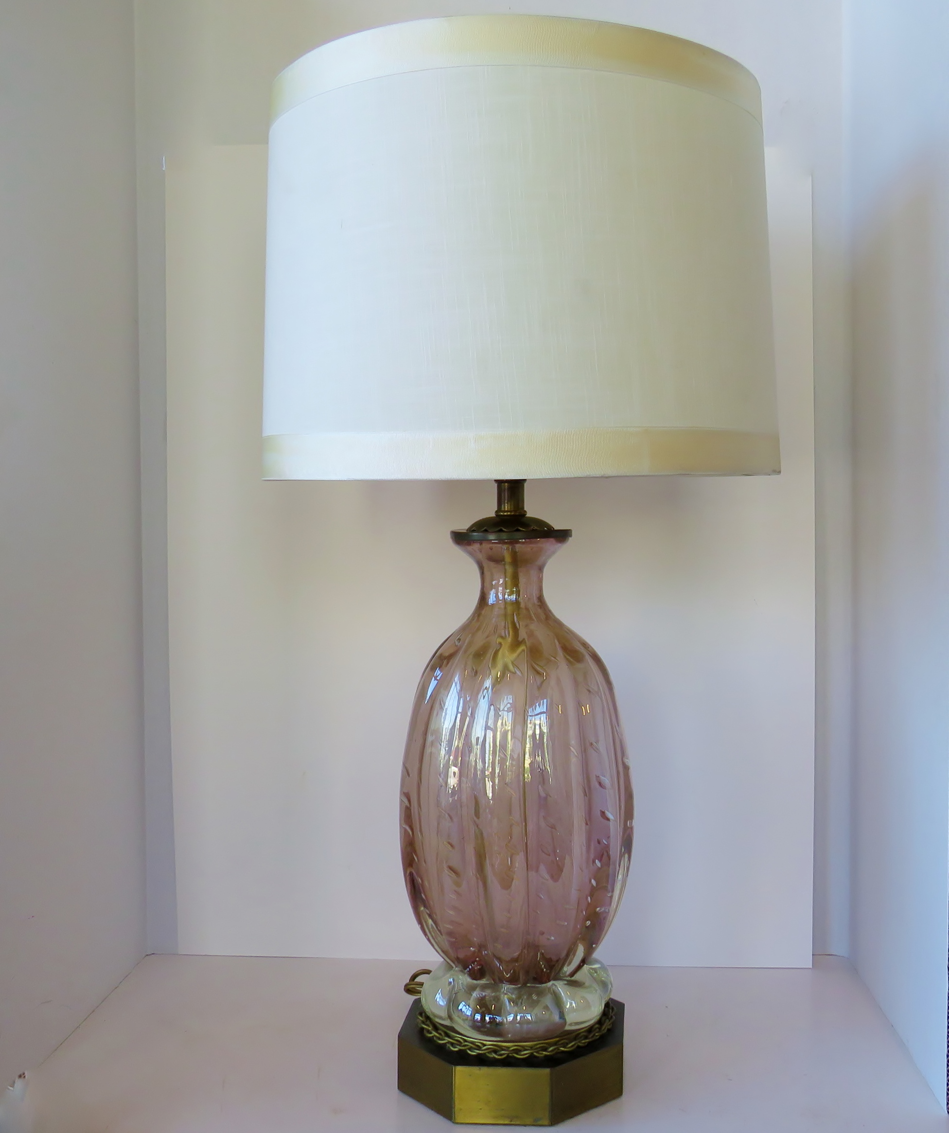 mauve table lamp