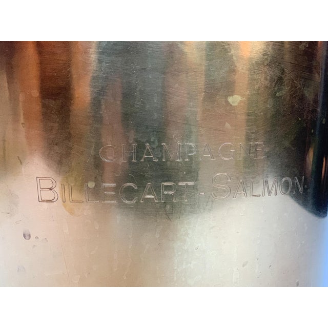 Vintage Brass Champagne Billecart-Salmon Ice Bucket For Sale In New York - Image 6 of 13