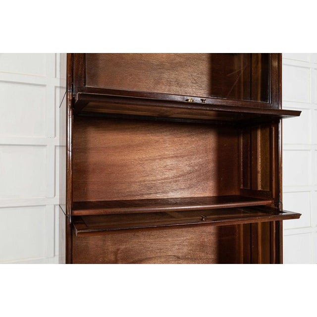 Large Gunn Mahogany Glazed Sectional Bookcase, 1900 For Sale - Image 11 of 17
