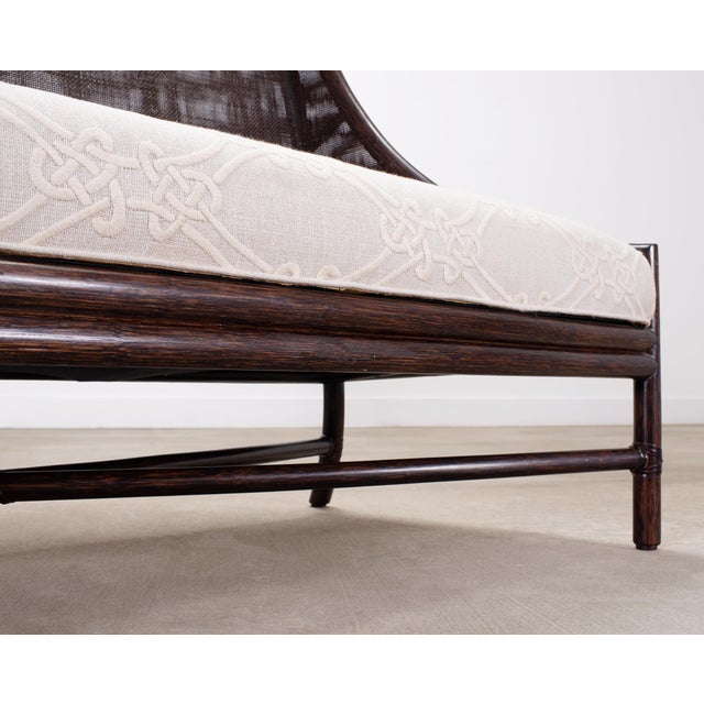 Barbara Barry for McGuire Rattan Cane Settee and Armchair For Sale - Image 10 of 18
