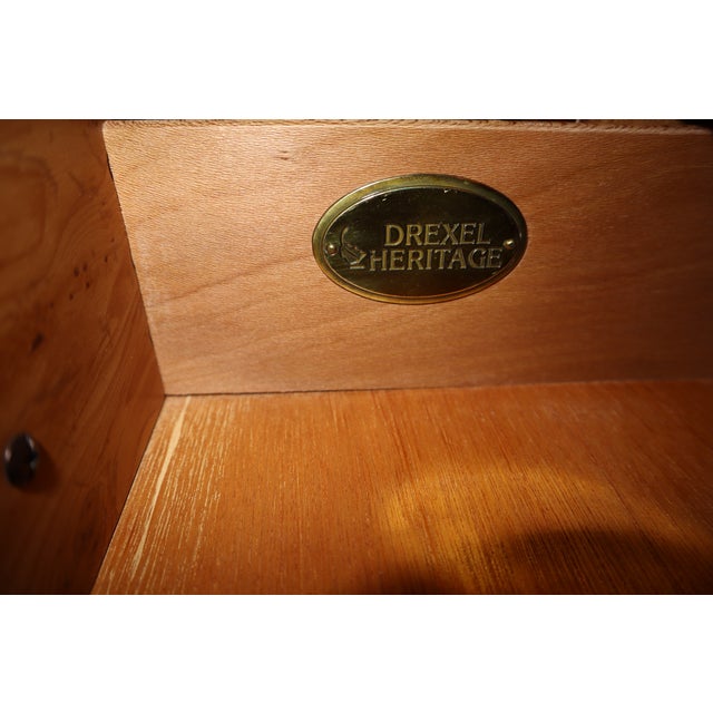 Drexel Heritage Yorkshire Collection Solid Yew Dresser For Sale - Image 9 of 10
