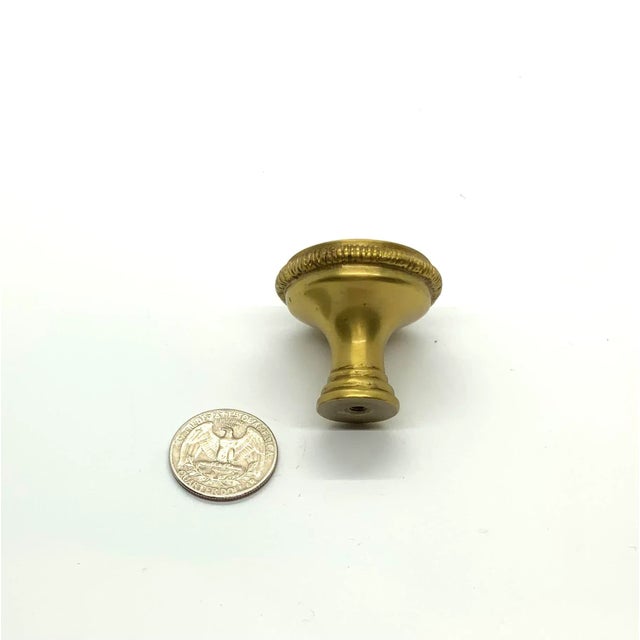 Transitional Baker Classical Concave Knob in Satin Brass For Sale - Image 3 of 5