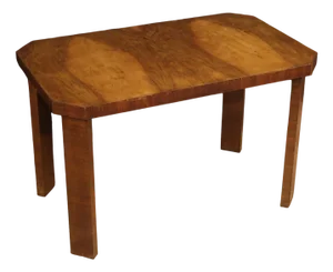 Italian Art Deco Coffee Table in Walnut, 1950s