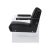 Mid-Century Modern Modern Black Leather and Lucite Armchair For Sale - Image 3 of 9