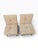 Orange Pair of Hungarian Mid-Century Slipper Chairs by Kocséri MGTSZ | Original Swirl Pattern Fabric | Tapered Legs | 1970s For Sale - Image 8 of 16
