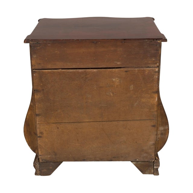 Wood Dutch Mahogany Bombe Petit Chest of Drawers For Sale - Image 7 of 12