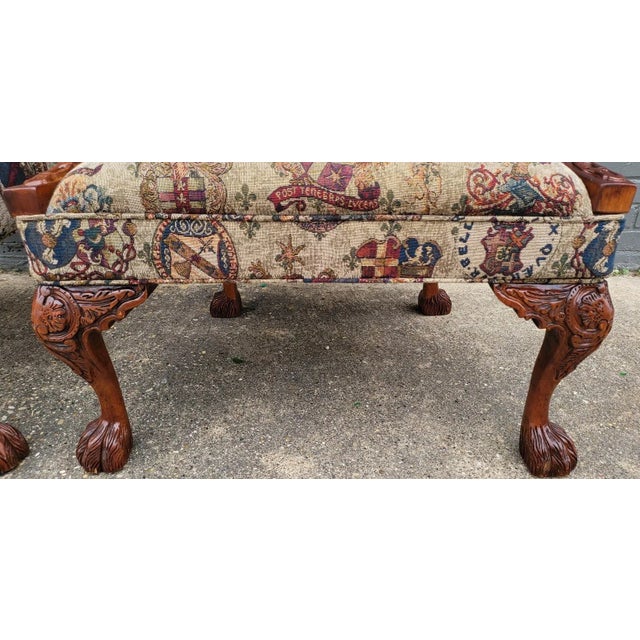 Pair of Gainsborough Library Chairs in the Irish Georgian Style For Sale - Image 11 of 12