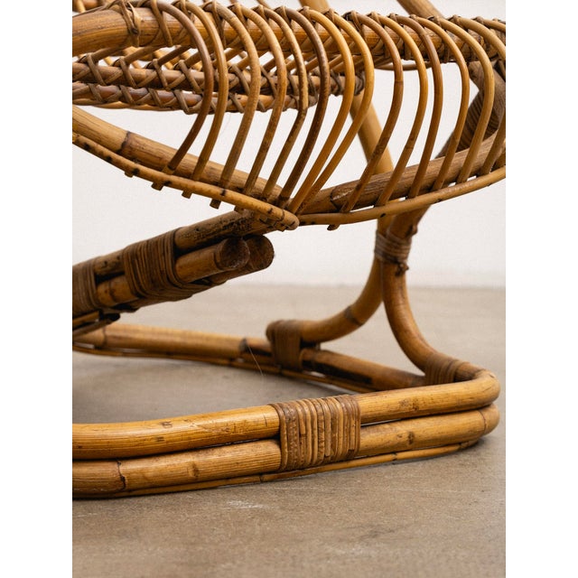Tito Agnoli Rattan Chair For Sale - Image 10 of 15