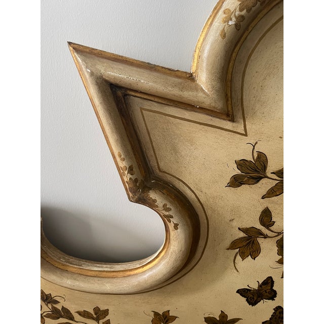 1950s Vintage Hand Painted Wood Italian King or Queen Size Headboard For Sale - Image 16 of 18