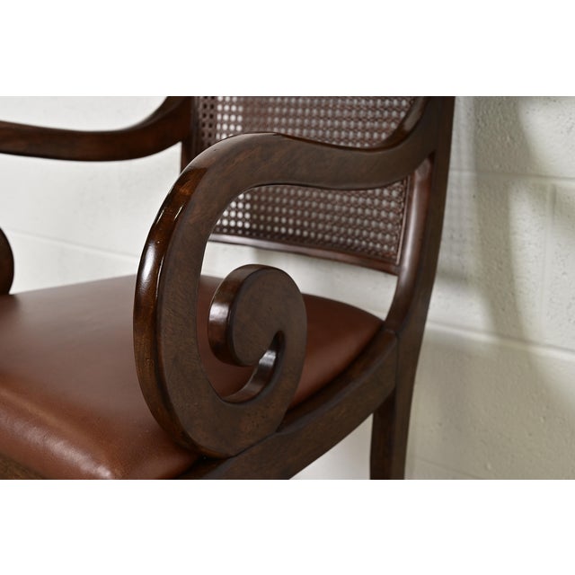Brown Ralph Lauren for Henredon English Regency Walnut and Cane Dining Chairs, Set of Six For Sale - Image 8 of 15