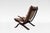 Original Focus sling-type lounge chair, manufactured by Bramin Møbler in the 1970s. The chair contains a dark brown colour...
