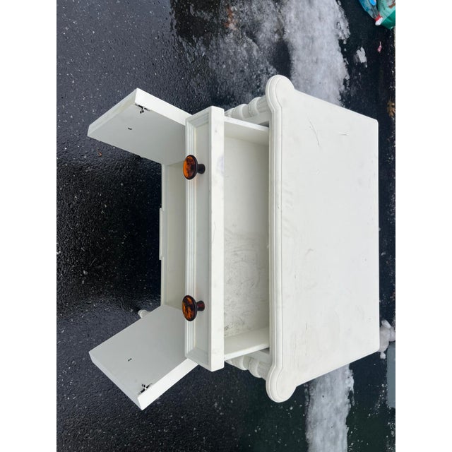 2020s Julia Gray Hand-Painted Designer Nightstand For Sale - Image 5 of 7