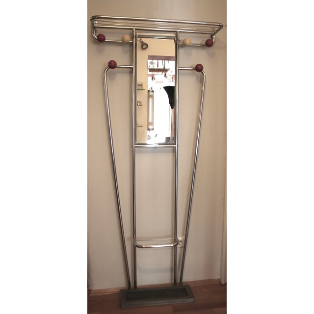Art Deco French Coat Stand in Chromed Steel, 1940s For Sale - Image 12 of 12